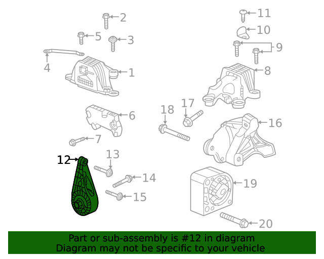 Genuine GM Transmission Front Mount 85159652