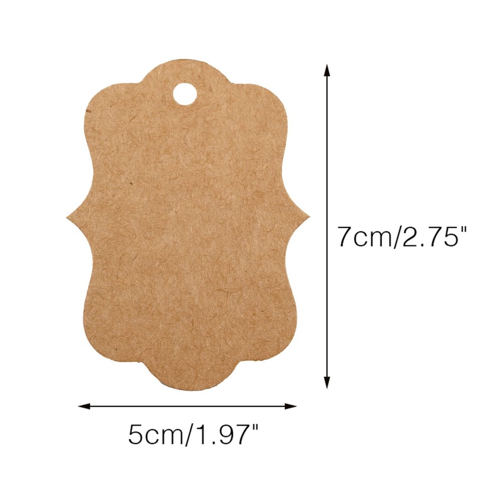 Gift Tags,100 Pcs Kraft Paper Gift Tags with String Vintage Gift Tags Brown