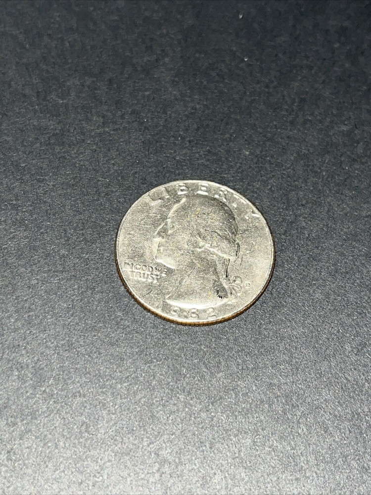 1982 US Quarter With Error misprint “in” Filled In