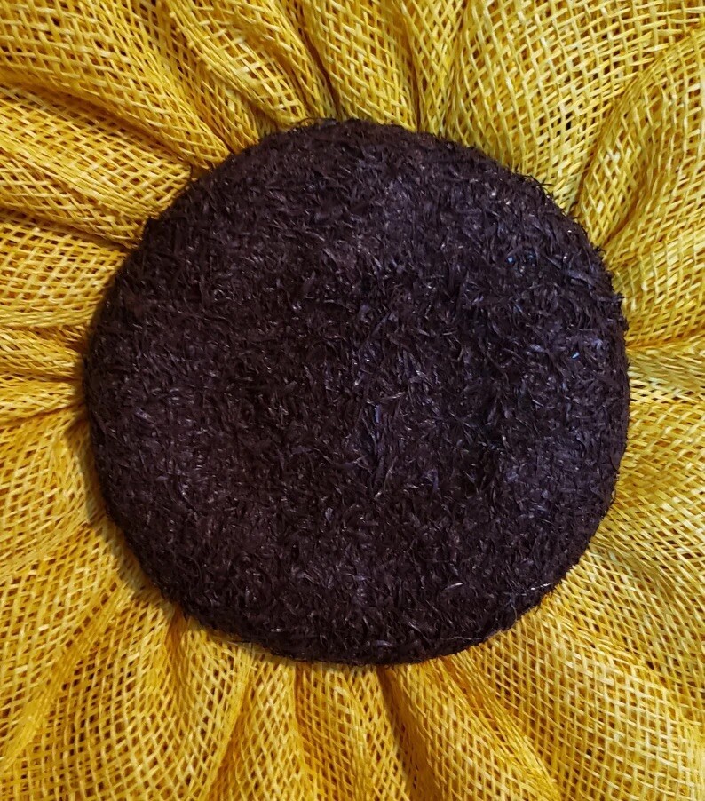 Handmade Poly Burlap Sunflower Wreath