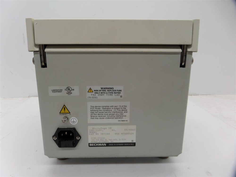 Beckman Microfuge 18 Centrifuge