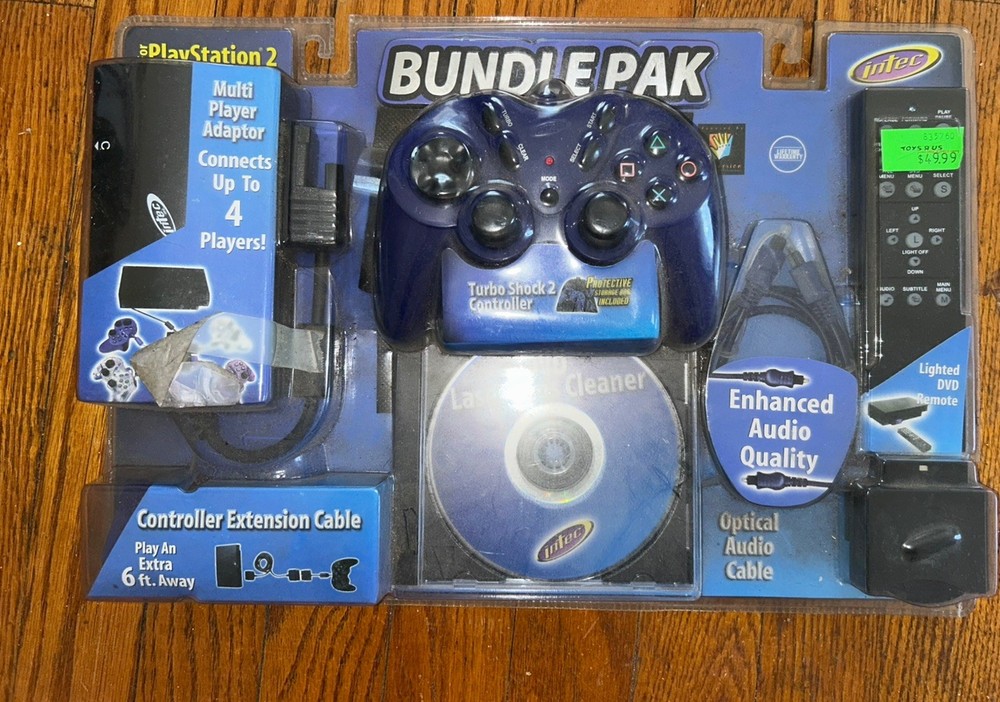 Intec Accessory Controller Bundle Pak for Playstation 2 PS2 Remote -New Sealed