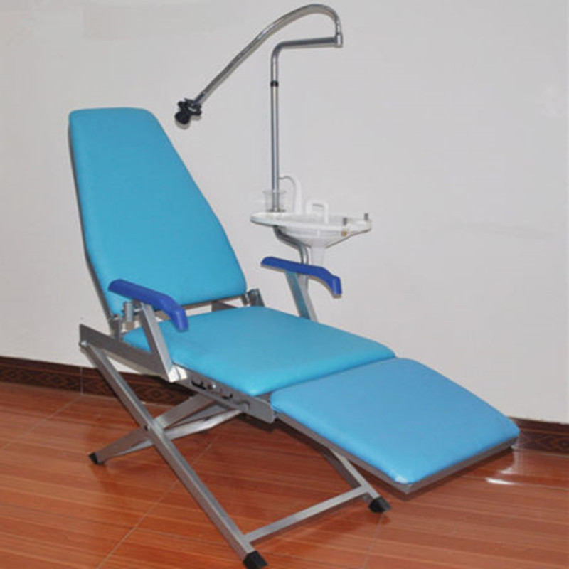 Mobile Dental Folding Chair Unit+Flushing Water Supply System+LED Light