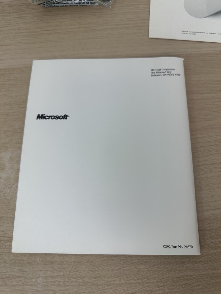 Microsoft Windows 3.1 Operating System + Microsoft Mouse - Vintage 1992 Big Box