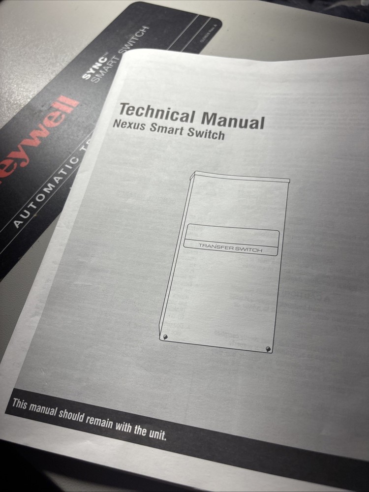 Honeywell Sync Smart Switch Automatic Transfer Switch Generator