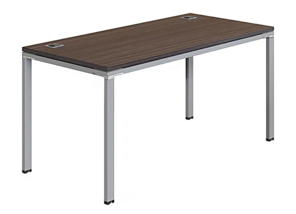 Scranton & Co Contemporary Engineered Wood Single Desk in Driftwood