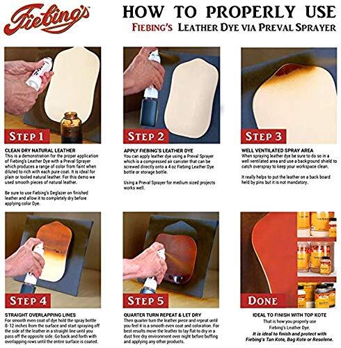 Leather Dye - Alcohol Based Permanent Leather Dye - 4 oz - Black