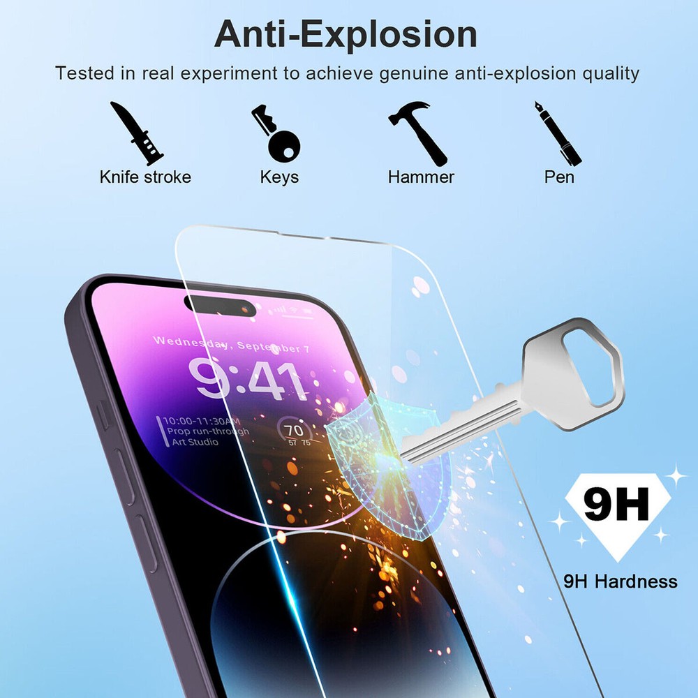 1/2-Pack For Apple iPhone 16E Premium Clear Tempered Glass Screen Protector