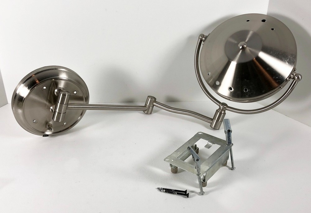 Lighted Wall Mount Hard-Wired Makeup Mirror Brushed Nickel w Switch 3X?