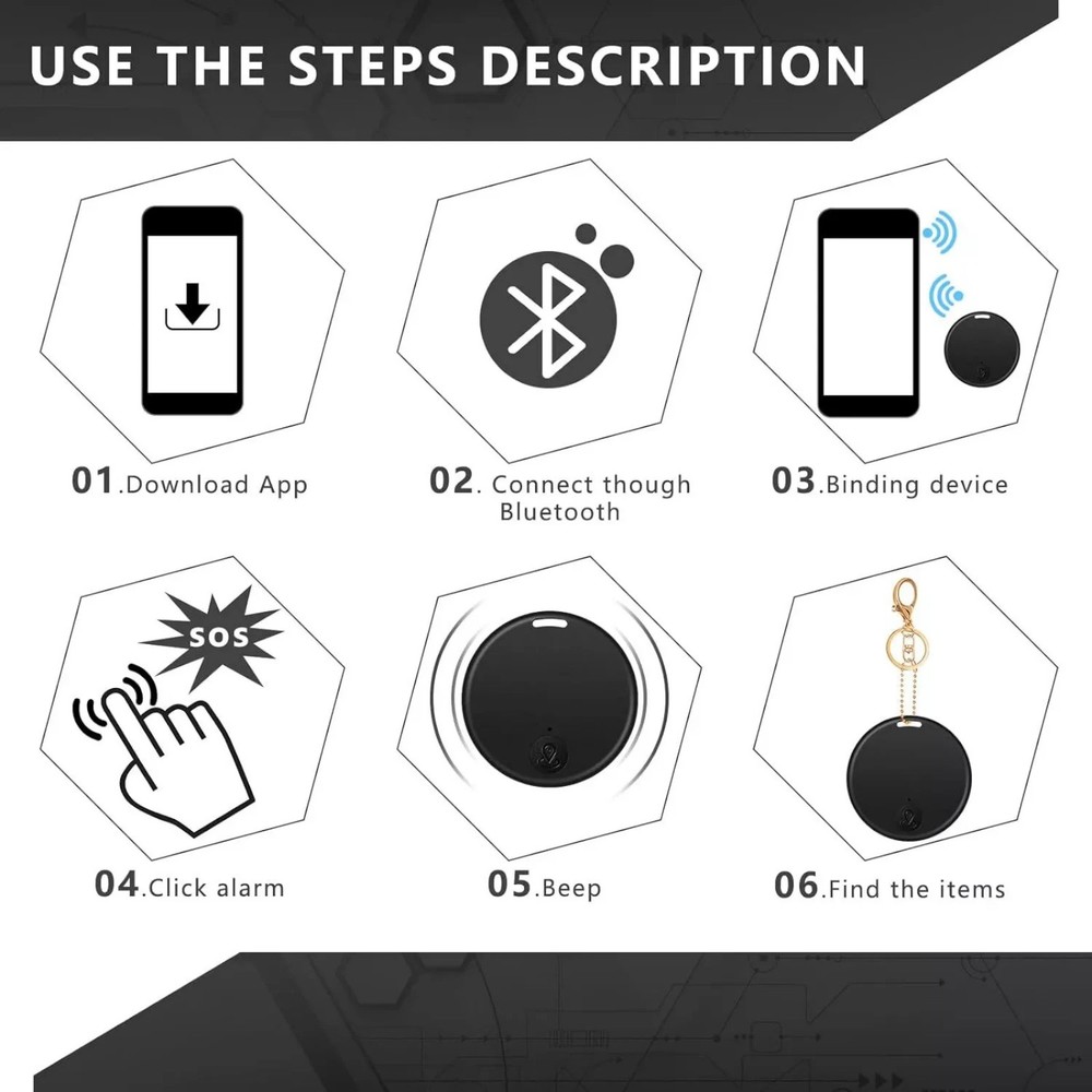 4PCS Good Quality Bluetooth Tracker For Anti Loss Finding Pet Key Child Tag