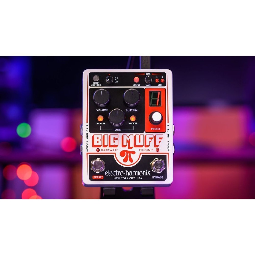 Electro-Harmonix Big Muff Pi Hardware Plugin Pedal with Buffered Bypass