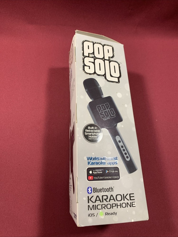 Pop Solo Bluetooth Karaoke Microphone - Black