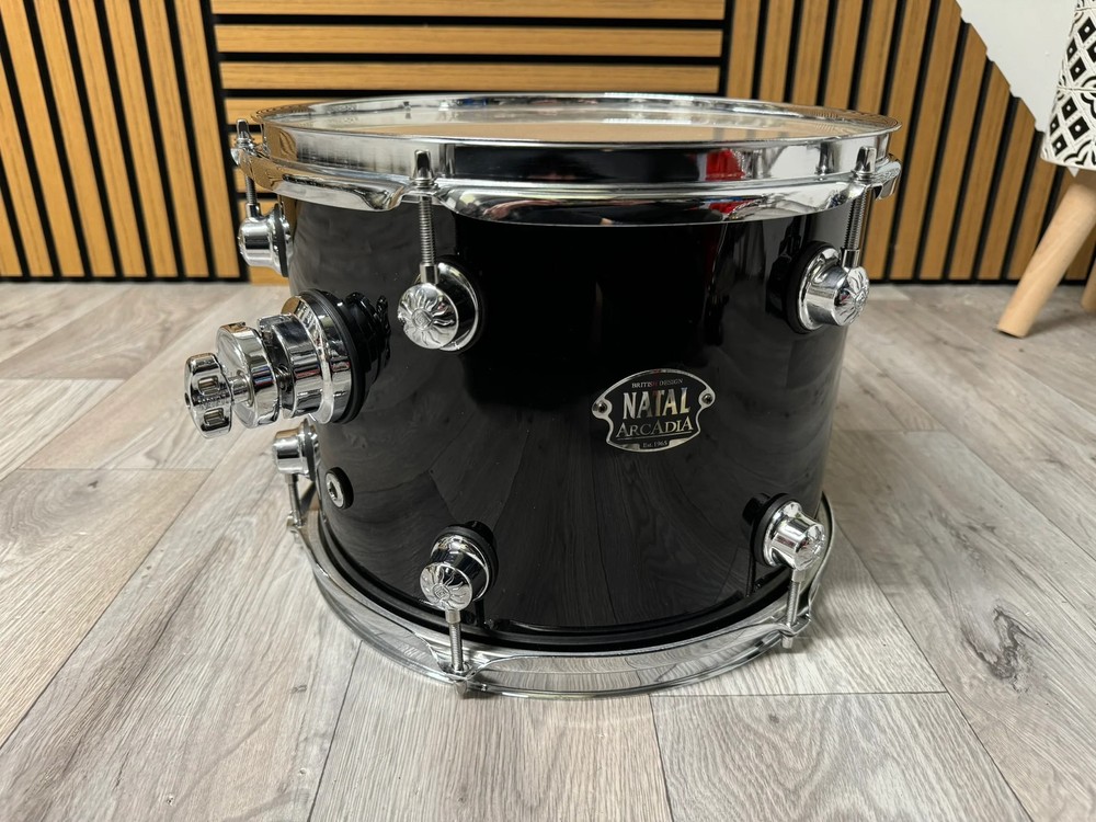 Natal Arcadia 12”x9” Rack Tom Drum / Hardware / Black #VX36