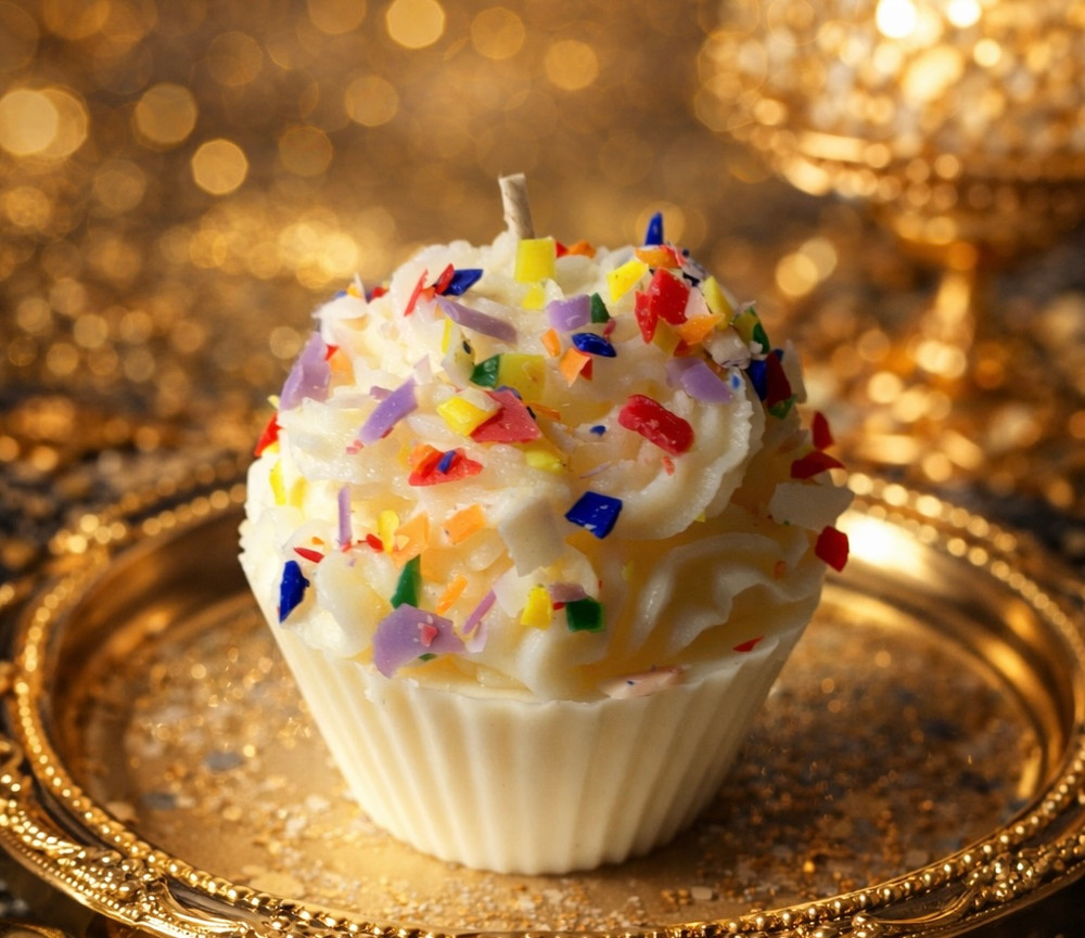 Confetti Cupcake Candle