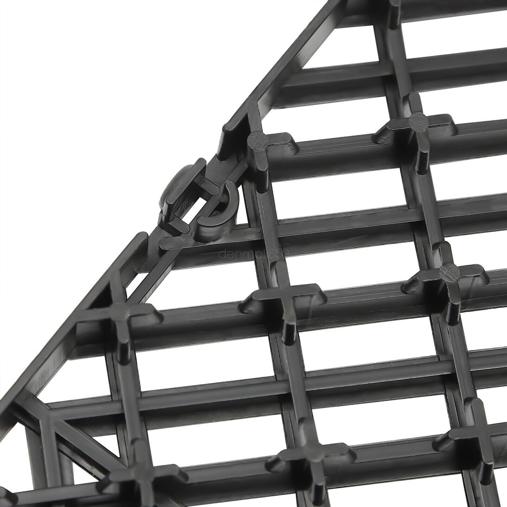 55PC Interlocking Deck Tiles - Slip-Resistant, Durable Black 12x12x0.5 Inch