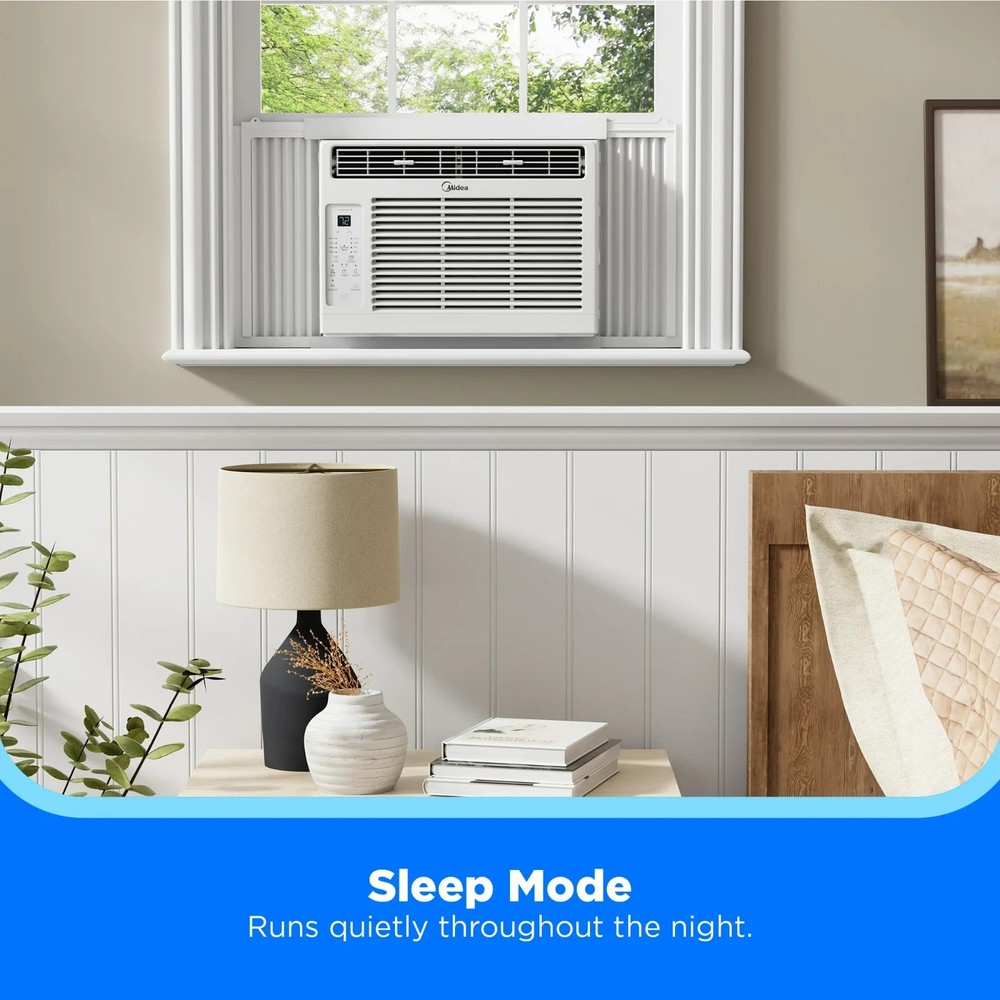 Midea 5,000 BTU Window Air Conditioner, Remote, Programmable Timer, White