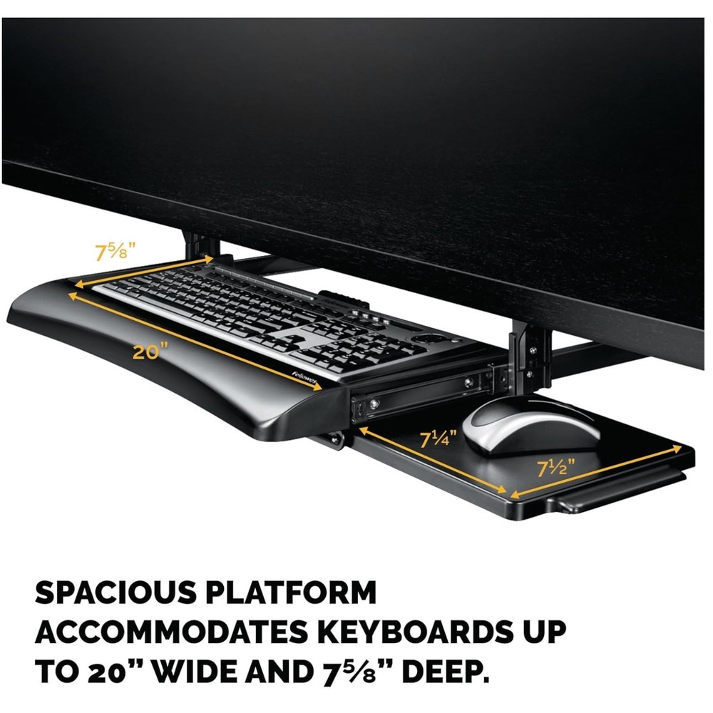 Office Suites Keyboard Drawer, Black/Silver