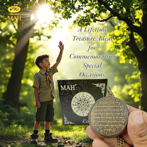 Scout Compass with Oath Message – Solid Brass Scout Compass – Oath Edition 1