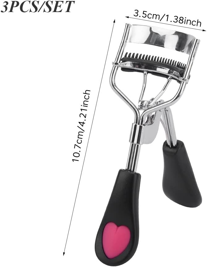 3Pcs Eyelash Curler with Built in Comb, False Eyelashes Accessory