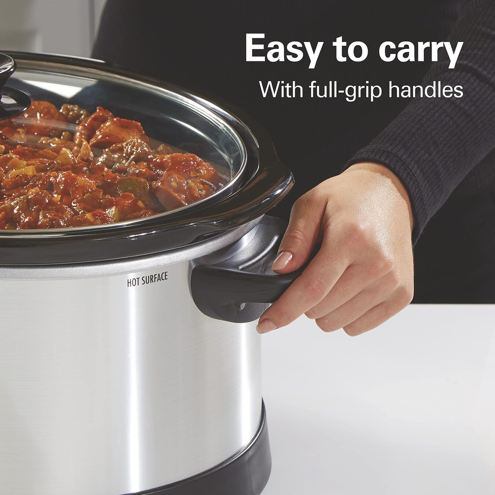 Hamilton Beach 8 Quart Programmable Slow Cooker with Three Temperature Setti...