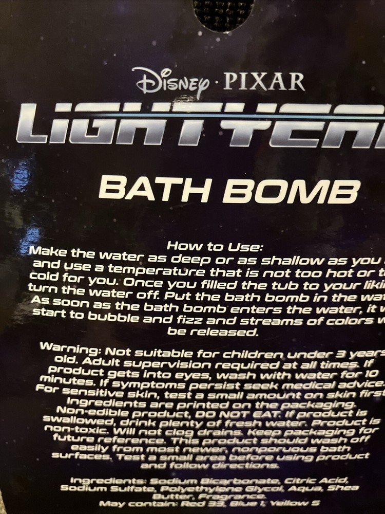 DISNEY PIXAR Lightyear Bath Bomb, Ocean Scented SEALED