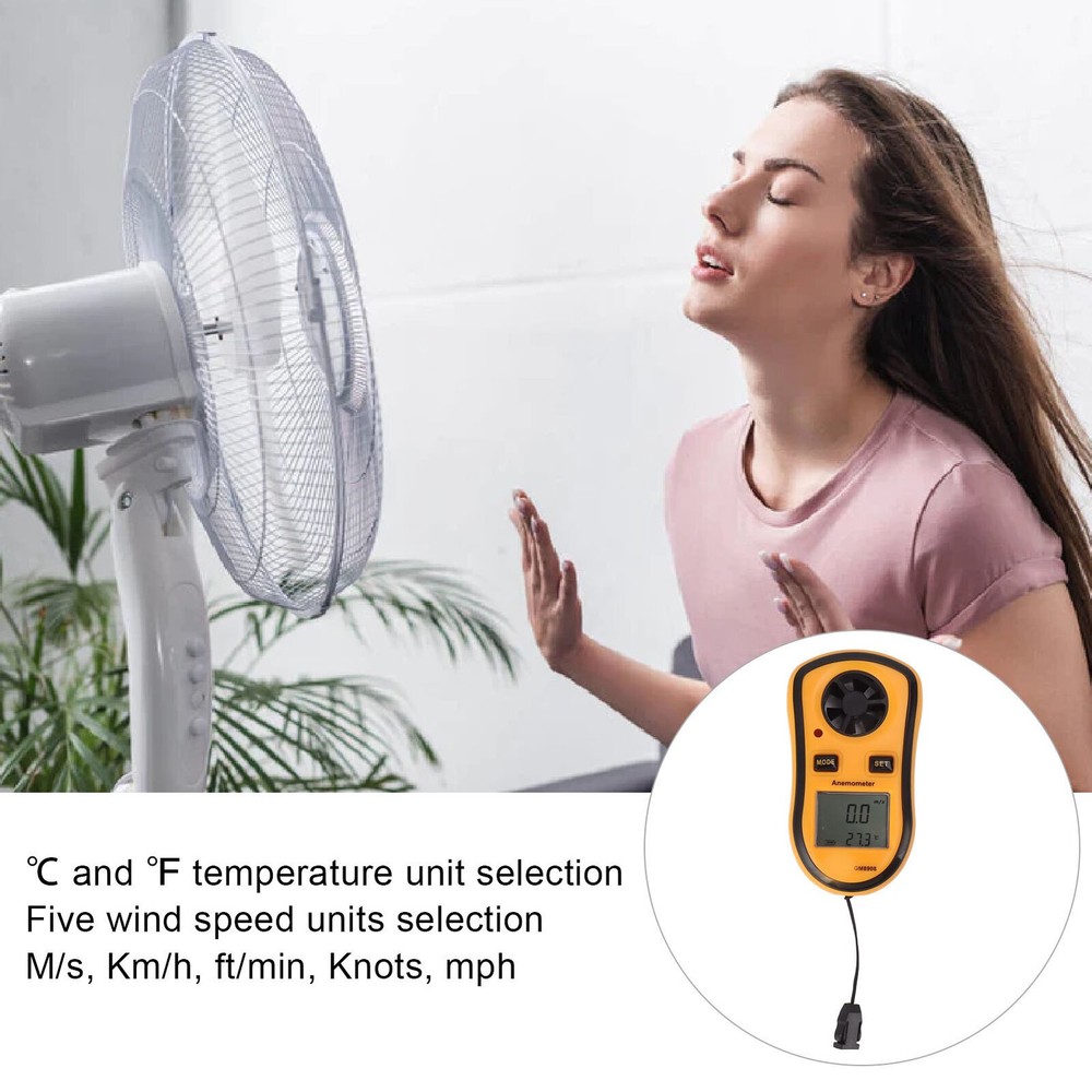 Handheld Digital Anemometer Pocket Wind Meter Handheld Mini Wind
