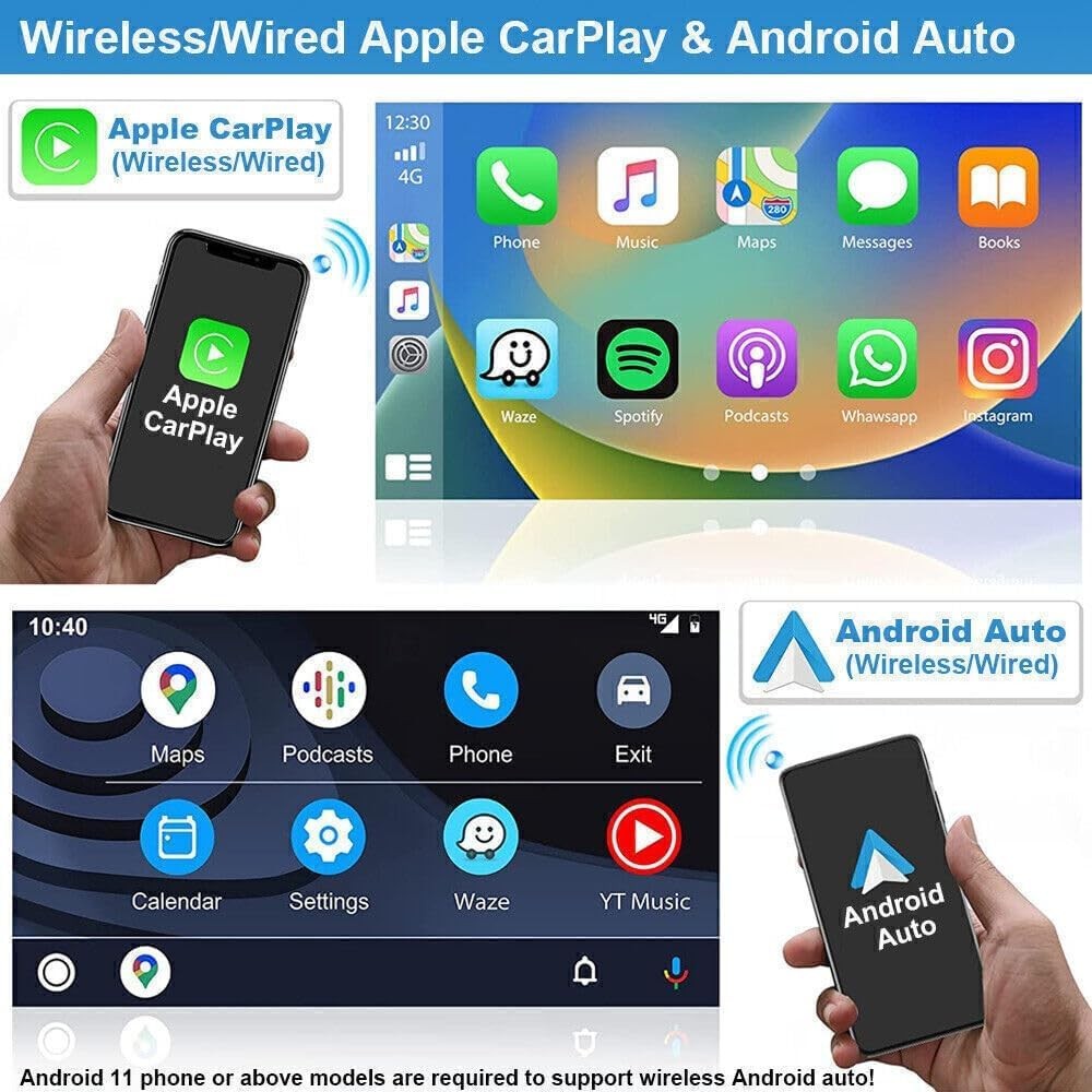 Grand Cherokee 2004-2007 Car Stereo Wireless CarPlay Android Auto Backup Camera