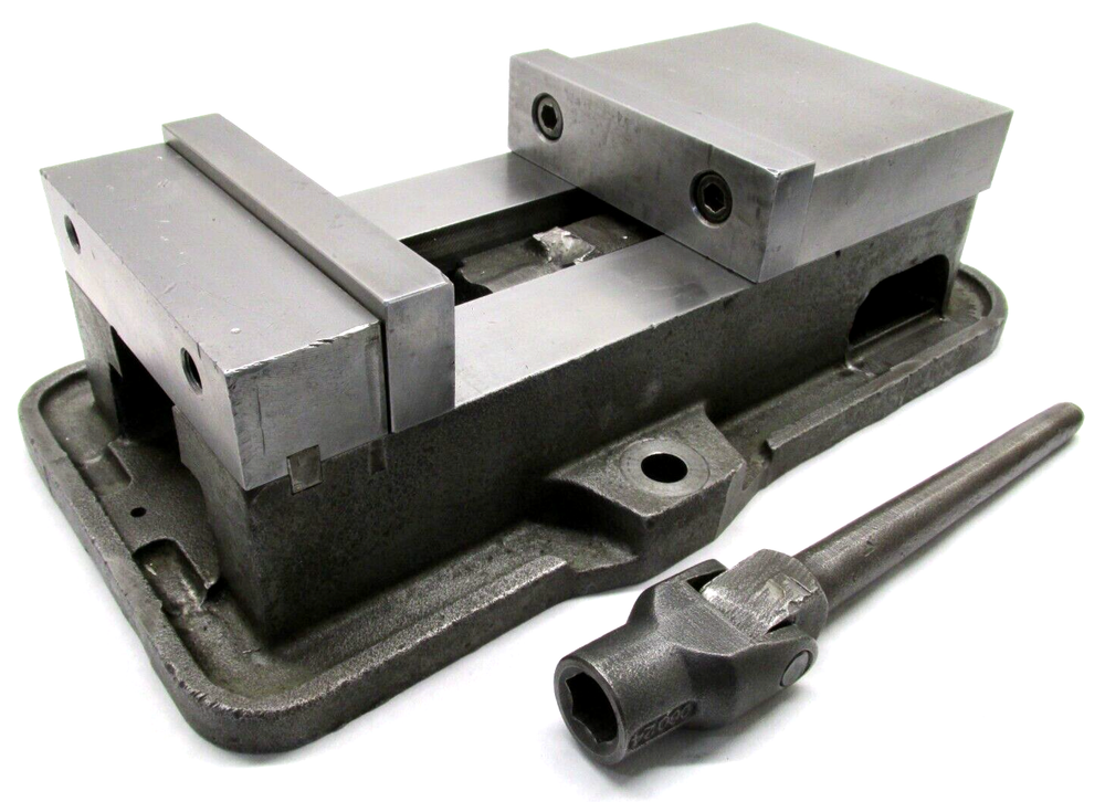 KURT ANGLOCK 6" MILLING MACHINE VISE w/ JAWS & HANDLE - #D60