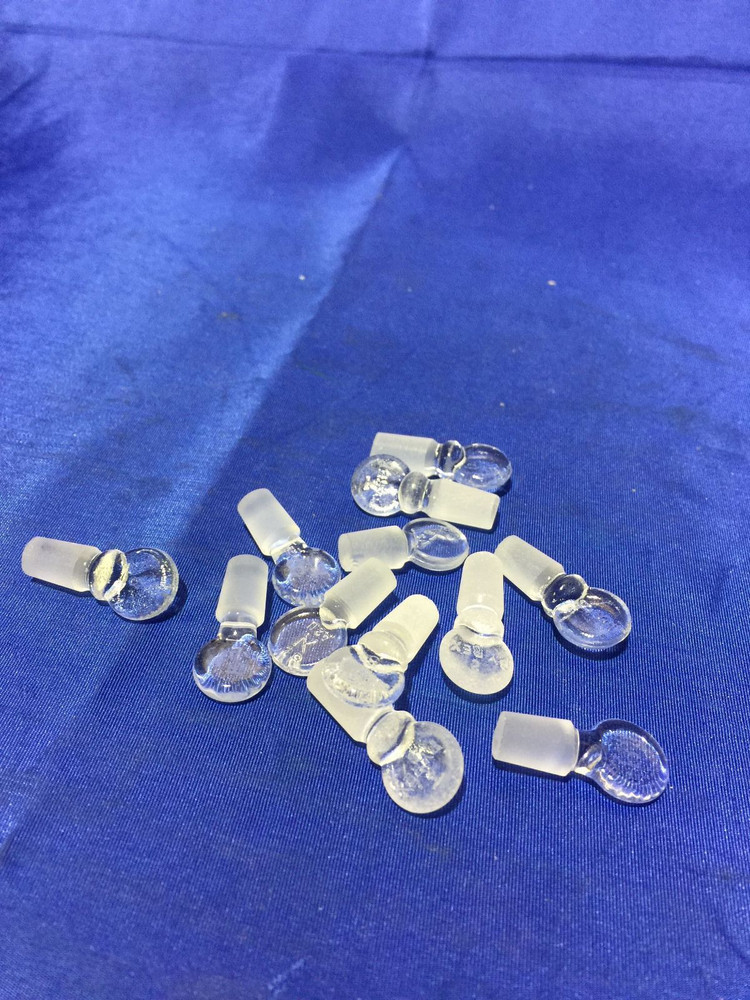 12ea # 8 Solid Penny Head Glass Stopper Stoppers