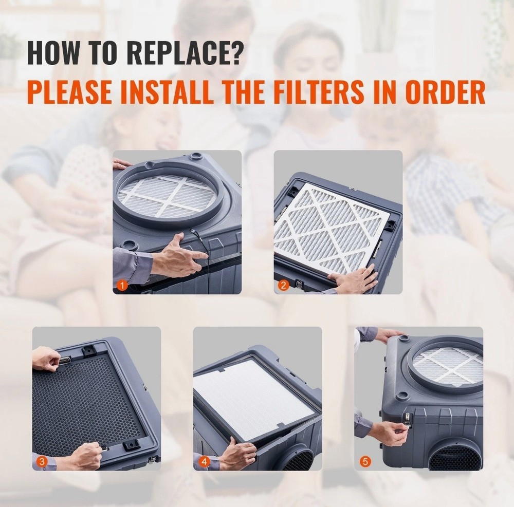 4Active Carbon Filter Replacement Set for Drieaz HEPA500 (4Pc Package)