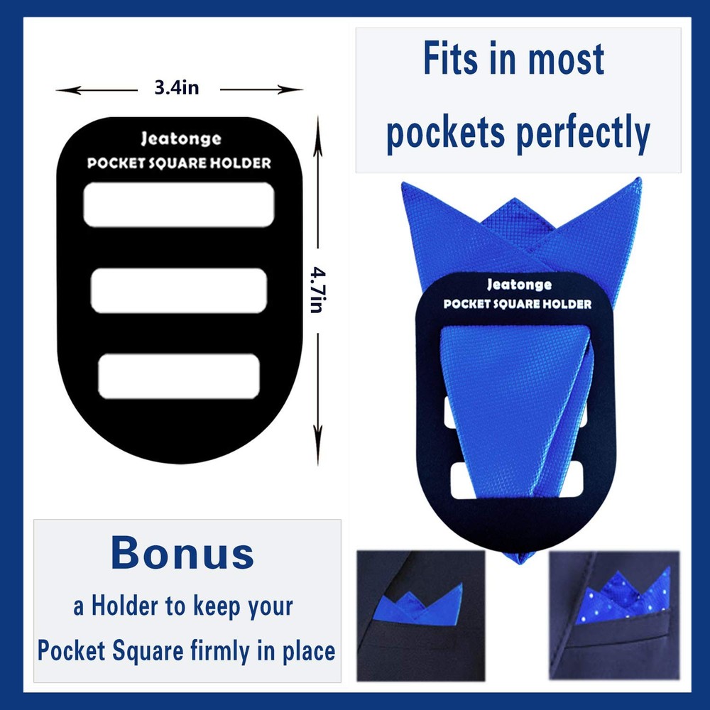 Jeatonge Pocket Squares for Men 20 Pack Mens Medium, Multicolor