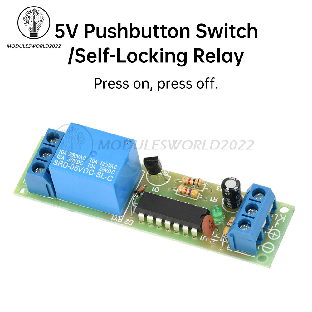 DC5V Bistable Relay Module Single Button Relay Module Car Modification Switch