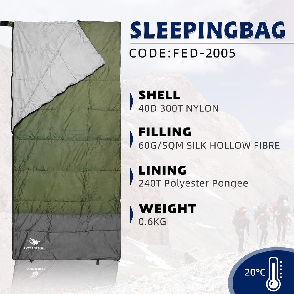 Lightweight Sleeping Bag, Waterproof Ultralight Envelope Portable Sleeping Ba...