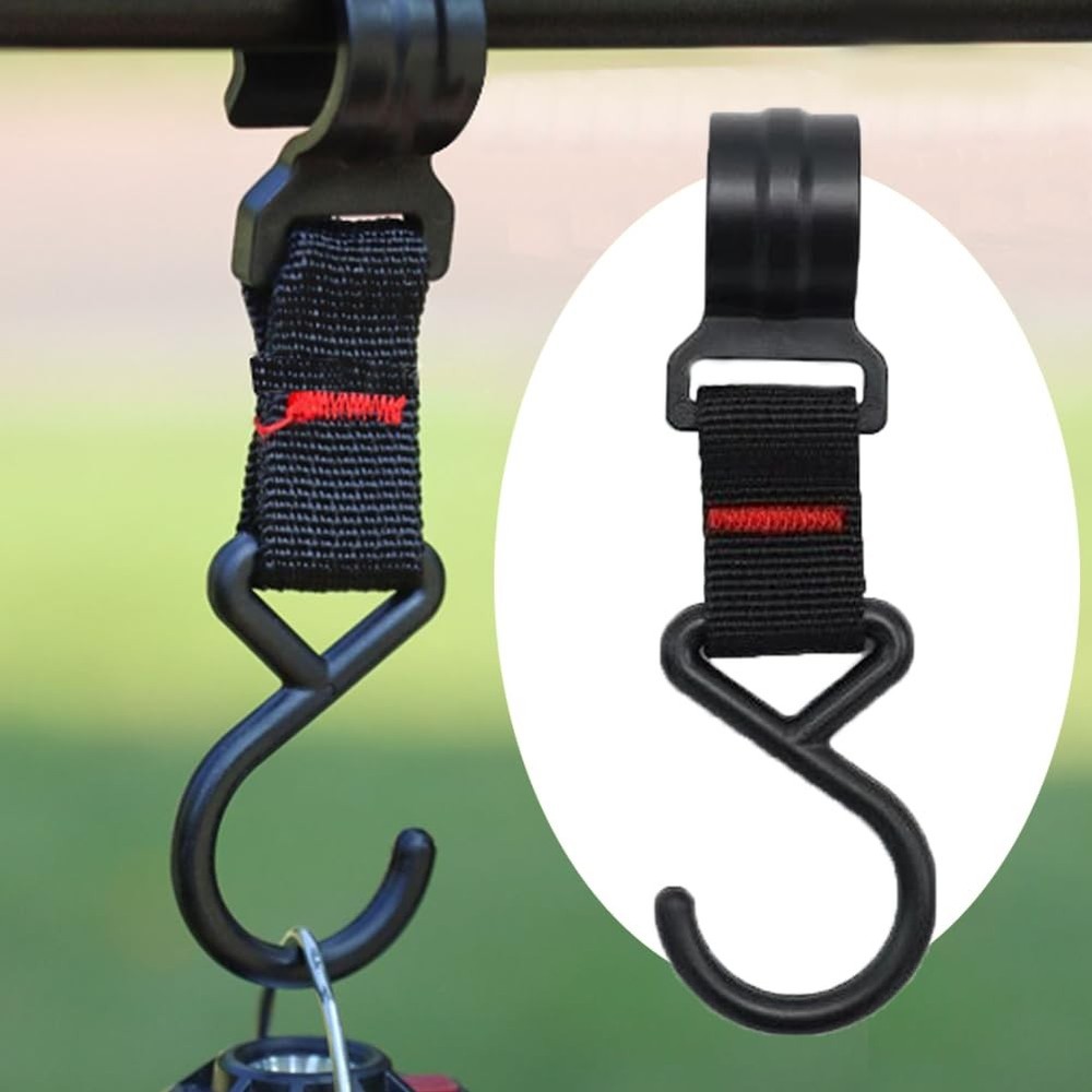 SiegYma Strap S-Hook - Plastic Hooks S Shaped 5Pcs Suitable for Black