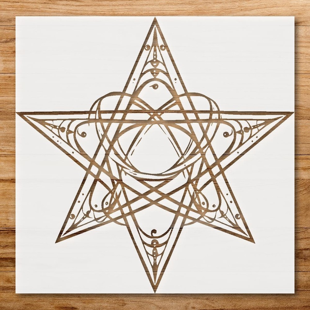 Magical Witchcraft Design Stencil for Creative Projects - StencilAir