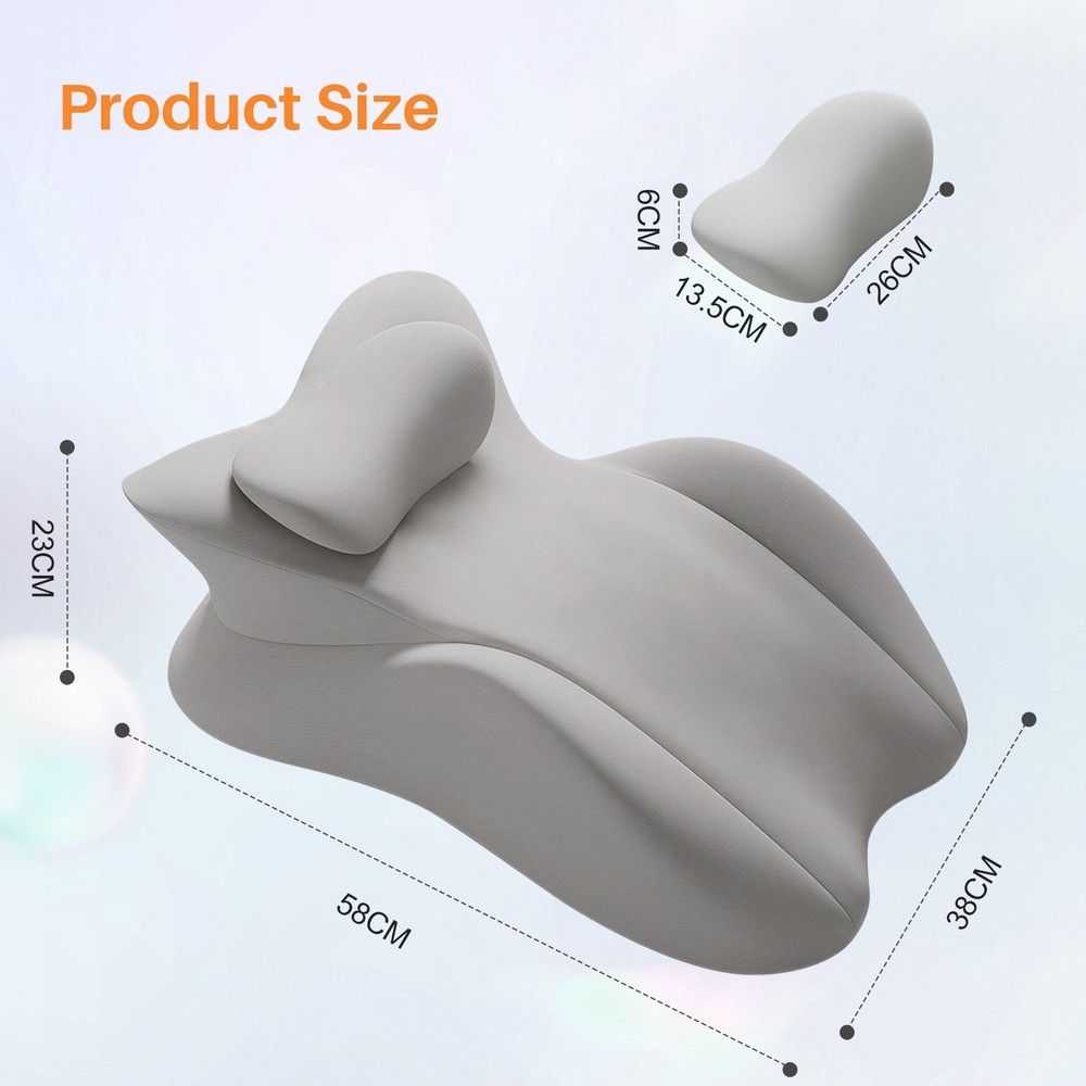 Multi-Position Wedge Pillow Memory Foam Back Lumbar Support Bed Prone Pillow
