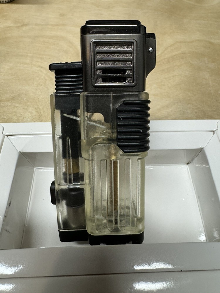 Jetline Gotham Lite Triple Jet Cigar Lighter - Clear - New