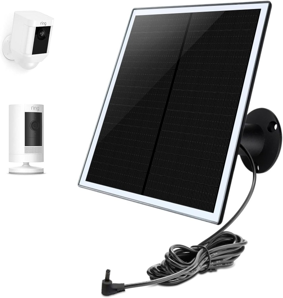 Efficient Solar Panel Charger for Ring Spotlight & Stick Up Camera - 1Pack