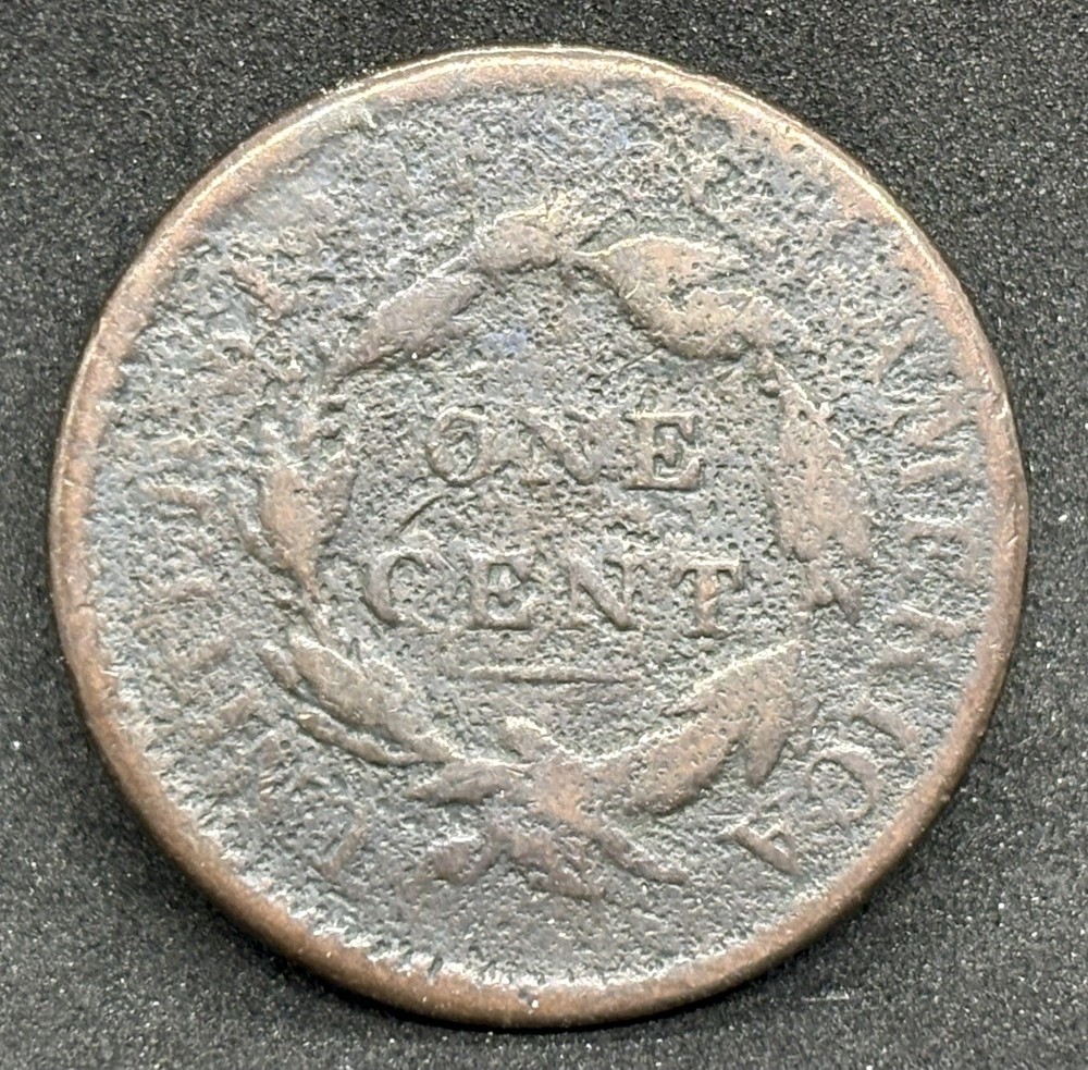 1817 Coronet Head Large Cent Copper Penny, Net About Good Condition! Clear Date!