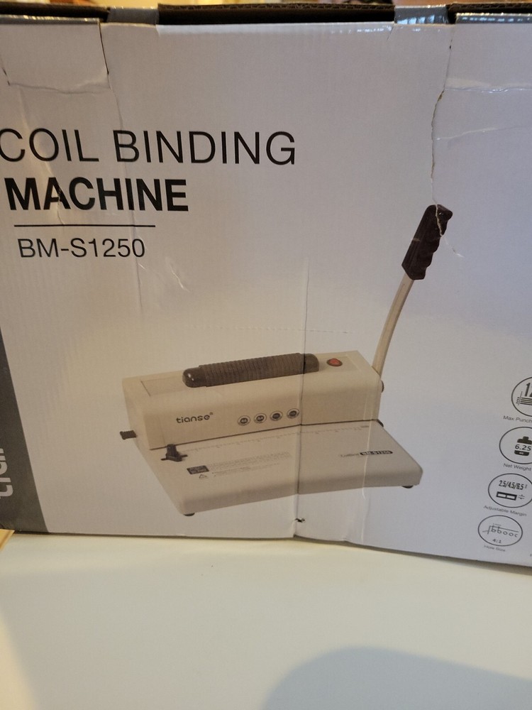 Book Presentation Coil Binding Machine Tianse BM-S1250 READ