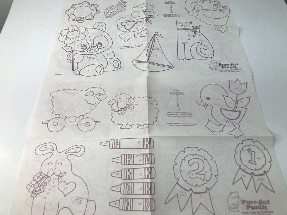 Vintage Punch Embroidery Needles Patterns Thread & Instruction Guide