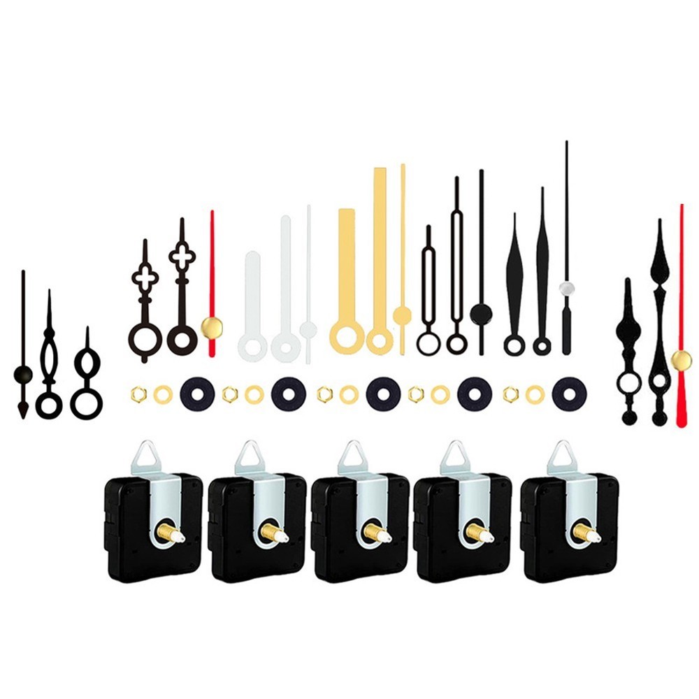 Silent Battery Powered Quartz Clock Movement Replacement Kit with Hands