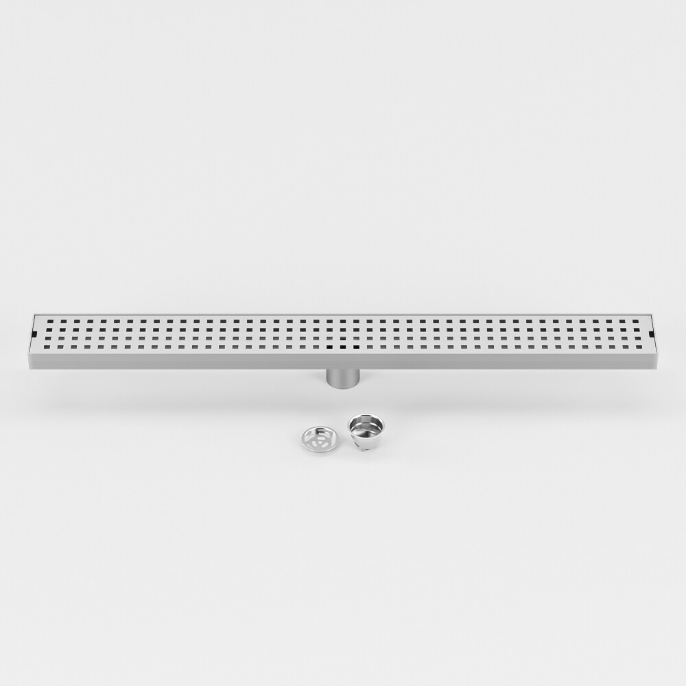 Invisible Linear Shower Floor Drain Square Rectangular Bathroom Stainless Steel