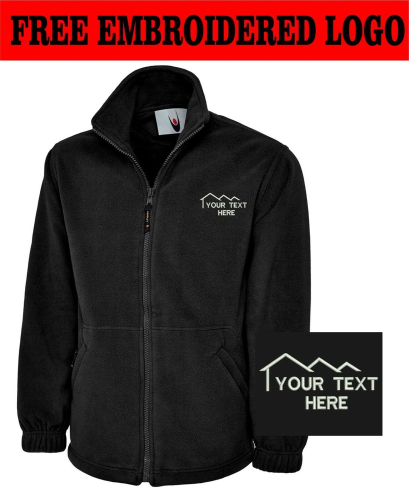 Personalised Embroidered Your Text Builder Micro Fleece Jacket Workwear Top