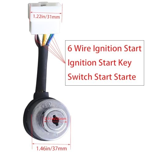 6 Wire Ignition Start Ignition Start Key Switch Start Starter for 2.5-6.5KW