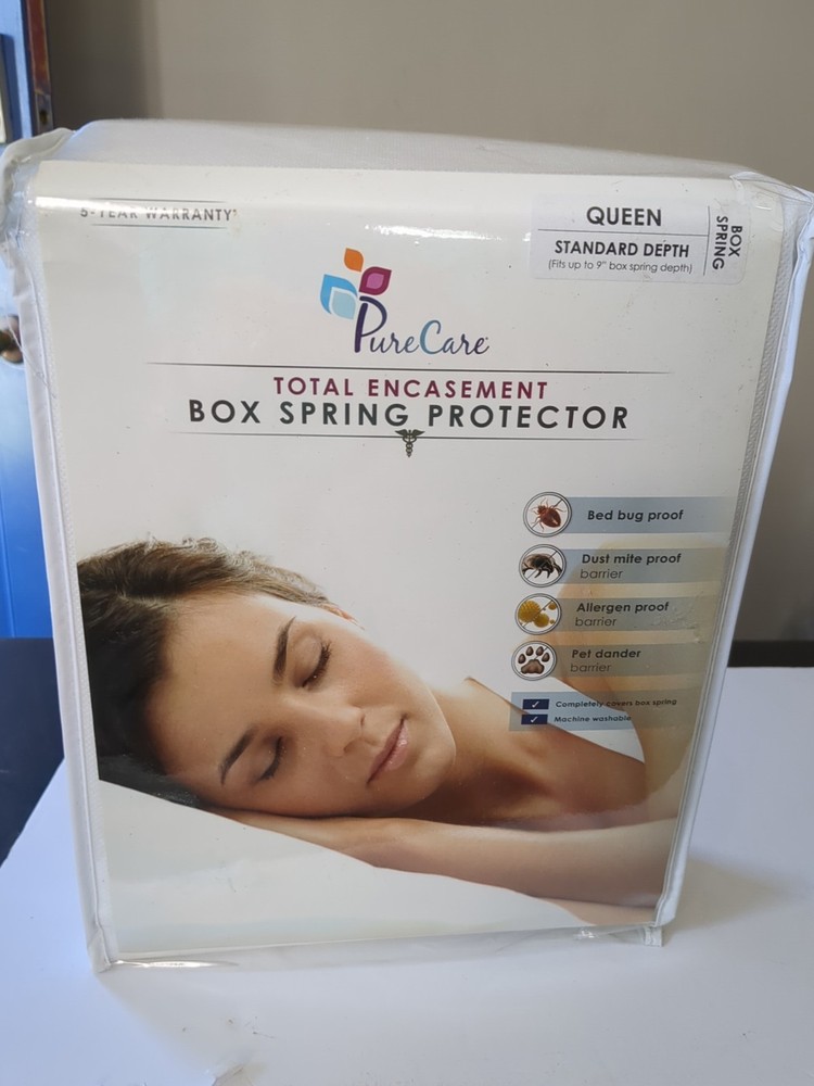 PureCare Total Encasement Box Spring Protector Queen