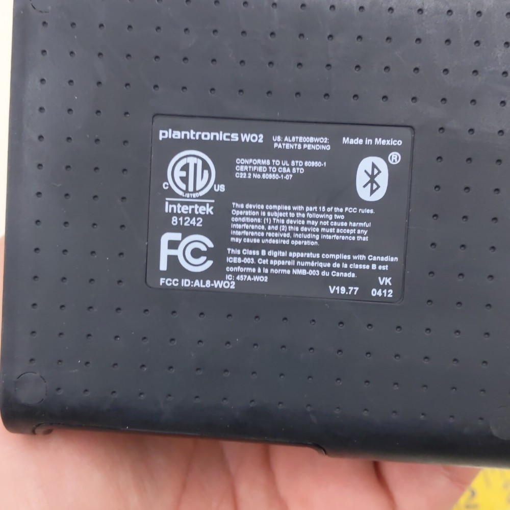 Plantronics WO2 Wireless Headset Charging Base Dock Only with Cables Tested