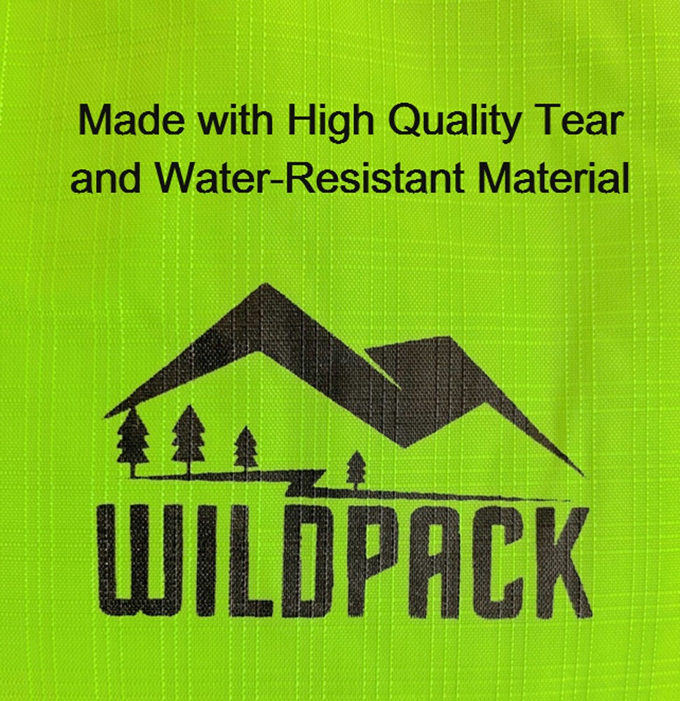 Backpack, Collapsible, Foldable Travel Pack, Packable, Durable--Green