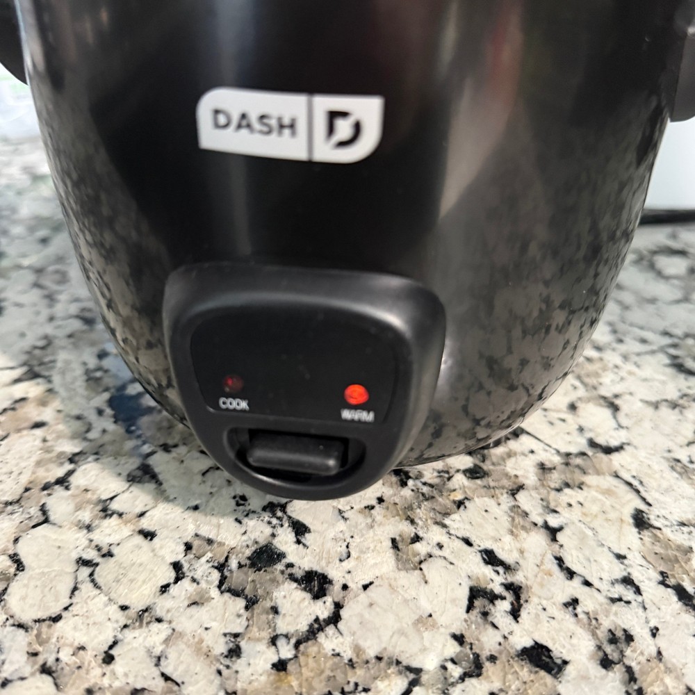 Dash Mini Rice Cooker Black 2 Cup Compact Cooker One-Touch Keep Warm