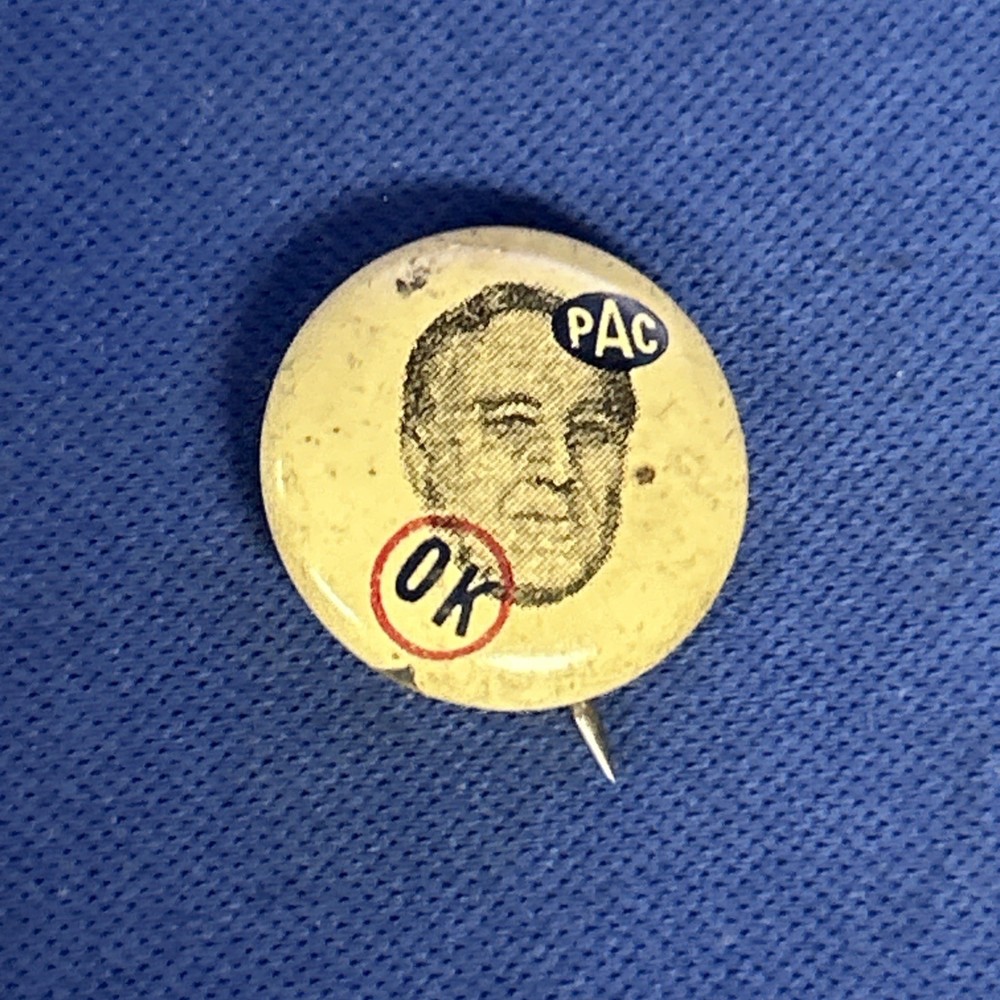 Franklin D Roosevelt PAC  5/8” pinback button pin